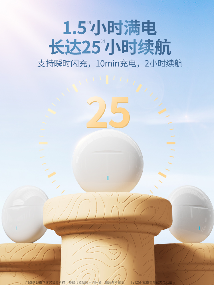 无线半入耳运动跑步蓝牙耳机