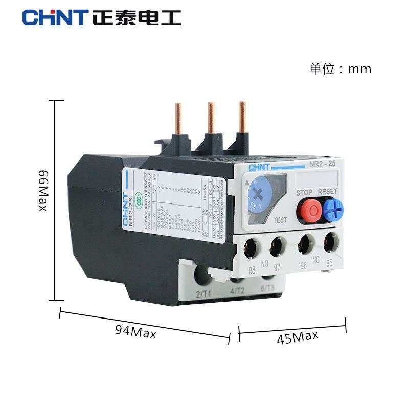 。正泰热过载继电器 NR2-25 1A2.5A4A6A8A10A13A18A25A热保护继电-图0