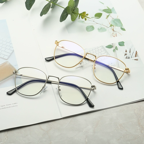 Anti -Blu -ray Anti -Fatigue очки мужская радиационная компьютерная рама без подсчета круглая защита лиц Миопия бокалы женщин