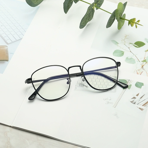 Anti -Blu -ray Anti -Fatigue очки мужская радиационная компьютерная рама без подсчета круглая защита лиц Миопия бокалы женщин