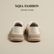 Chancha Wine Trip ~ Thick Bottom 100 Hitch Light White Shoes Woman Autumn Soft Bottom Fashion Casual Biscuit Board Shoes