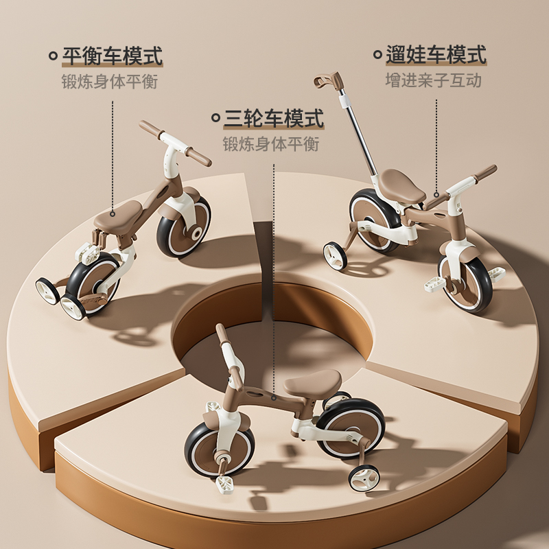 多功能儿童平衡车带脚踏3到6岁宝宝2滑行滑步车二合一入门1自行车 - 图1