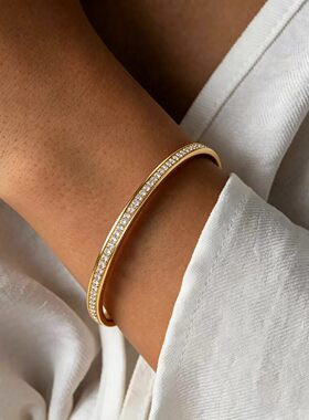 极简镀金镯DaintyGoldBangle