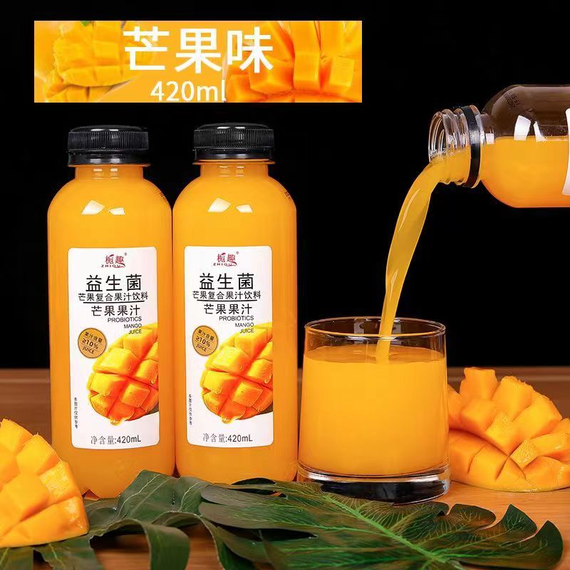 果汁饮料420ml×4/15瓶整箱网红调酒益生菌芒果沙棘整箱特价批发 - 图2