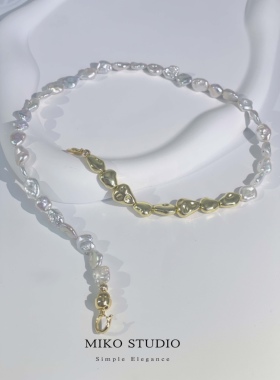 礼物珍珠项链米扣mikokeshi