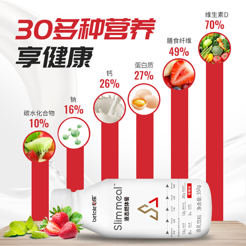 必乐燃体餐新口味奶昔健身速食粉粥 必乐食品膳食纤维/果蔬纤维