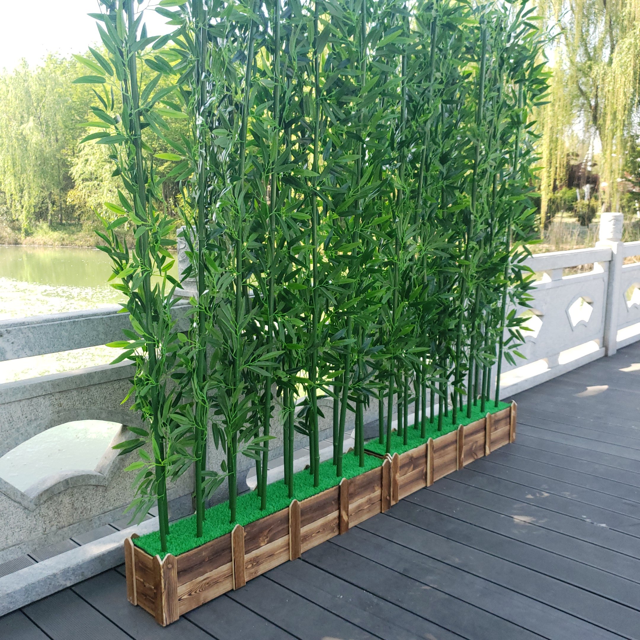 仿真竹子装饰假竹子仿生绿植物造景隔断室内庭院户外塑料背景挡墙,淘宝优惠券,粉丝福利购,淘宝优惠卷