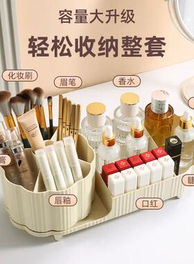 美甲多功能旋转工具收纳盒大容量粉尘刷光疗笔笔筒甲油胶置物架新