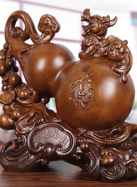 葫芦摆件 大号招财镇宅貔貅聚财福禄家居客厅玄关书架装饰品摆设