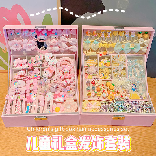 Das Geschenkset mit Haarschmuck für Kinder schadet dem Haar nicht