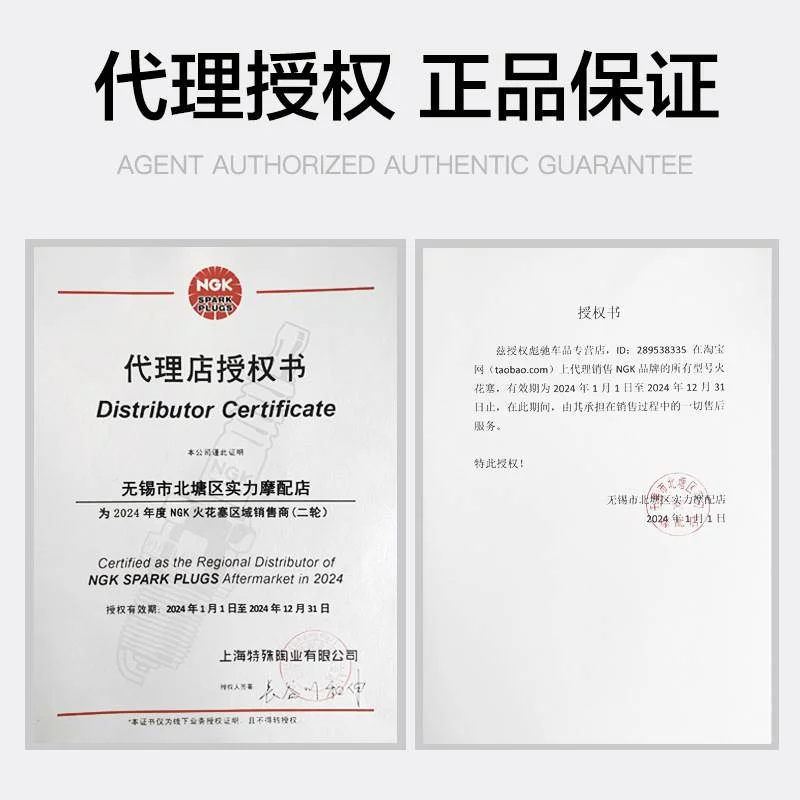 NGK摩托车铱金火花塞 CR6/7HIX CR7/8/9EIX GSX250R 闪300S赛600 - 图0