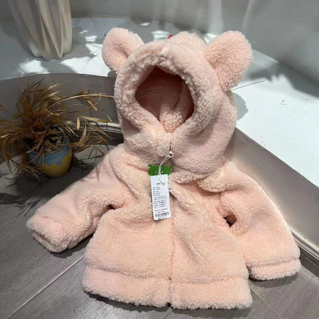 木木屋羊羔毛毛絨外套男女寶寶加絨加厚秋冬季衛衣連帽外穿可愛_木木屋outlets店_童裝/嬰兒裝/親子裝