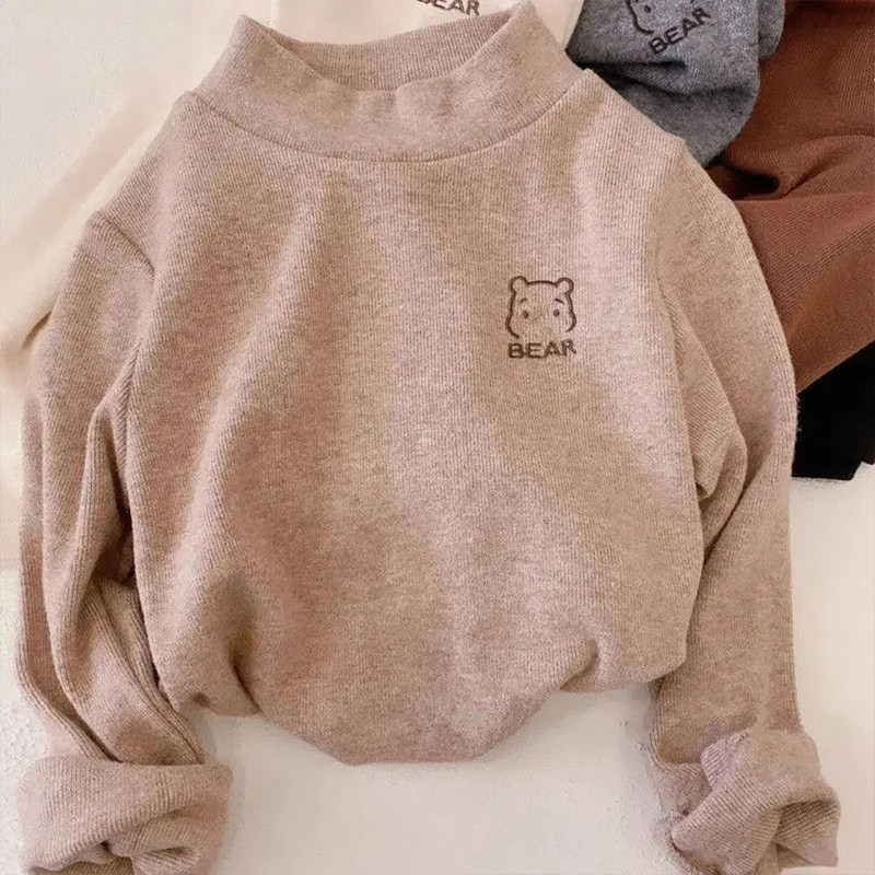 木木屋 男女童半高领保暖德绒打底衫*2件 天猫优惠券折后￥19.9包邮 80~140码3色可选