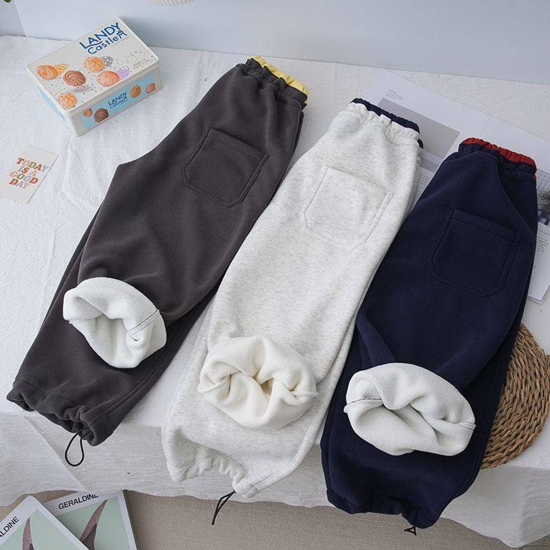 木木屋时尚儿童弯刀阔腿保暖裤2025冬季加绒爆款中大童时髦休闲,淘宝优惠券,粉丝福利购,淘宝优惠卷