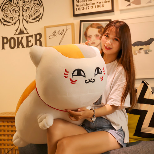 夏目友人帐猫咪老师公仔毛绒玩具暖手娘口三三玩偶可爱娃娃抱枕女 - 图1