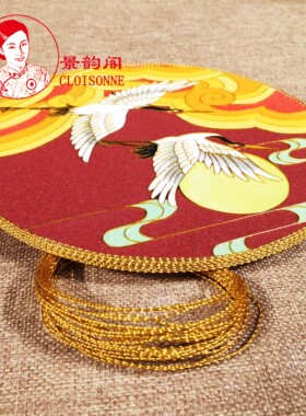 专用花丝金边掐丝珐琅画