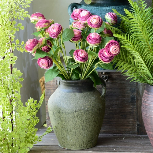 Ретро глиняное горшок цветочные горшки цветочный алтарь, сочная цветочная бутылка, мастерство антикварное керамическое витрина