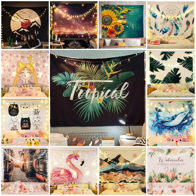 背景布ins挂布抖音超大简约网红布料卧室拍照挂墙