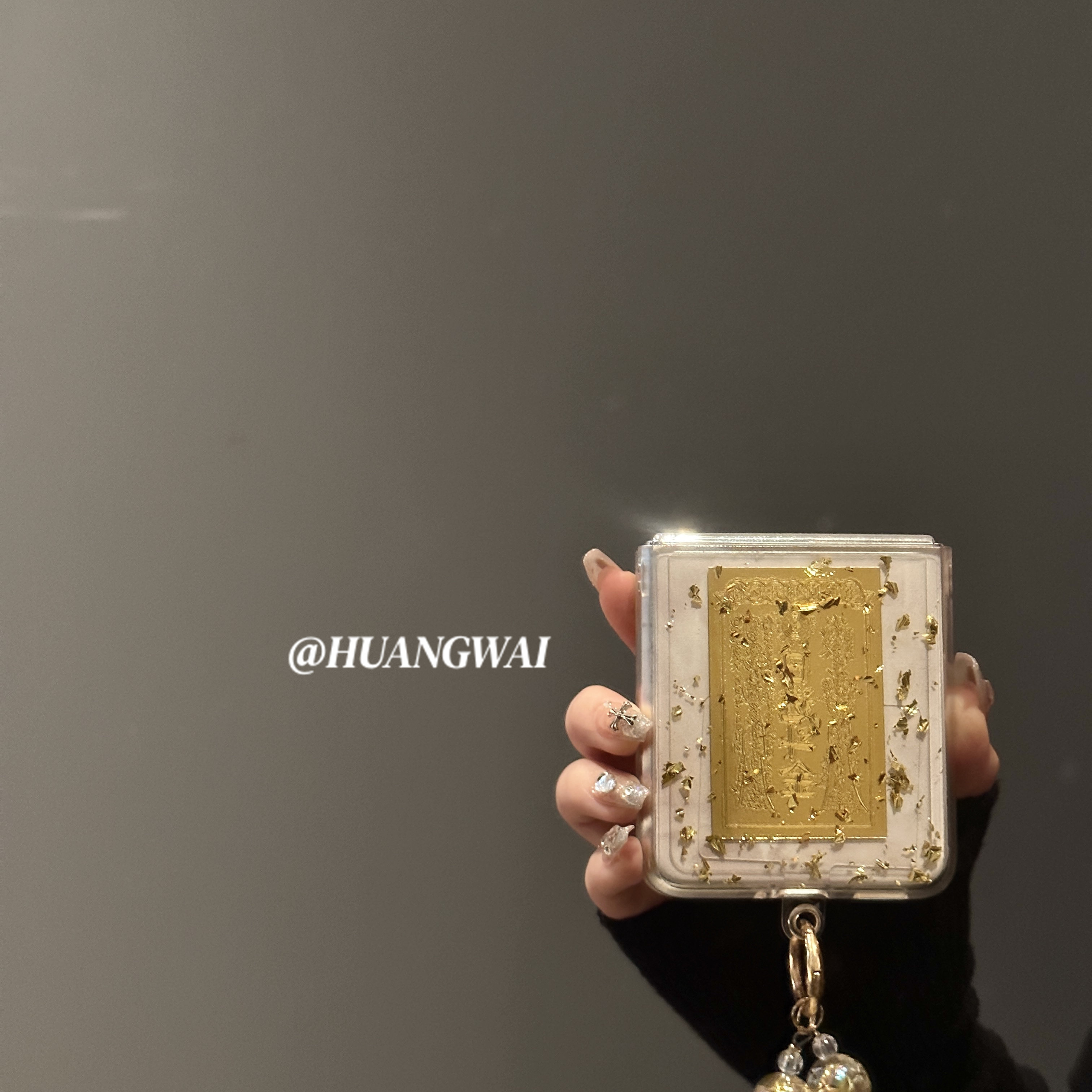 透明滴胶国潮金箔日进斗金适用小米mixflip华为pocket2折叠屏手机壳p50pocket女三星Galaxyzflip5/6全包链条,淘宝优惠券,粉丝福利购,淘宝优惠卷