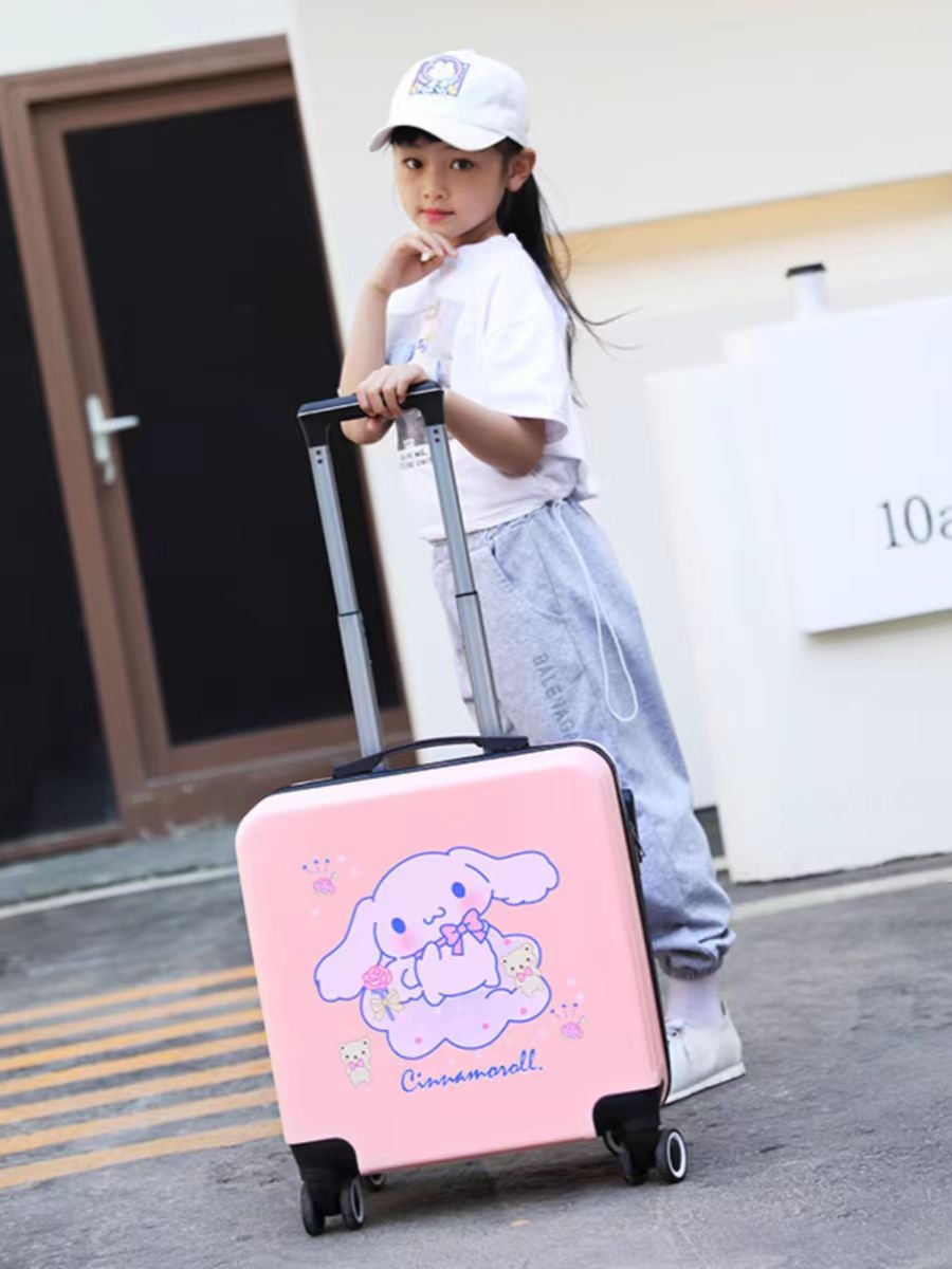 韩版儿童行李箱万向轮可登机时尚男孩拉杆箱可定制可爱卡通图案 - 图2