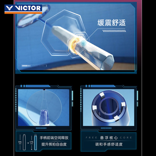 正品VICTOR胜利羽毛球拍威克多纳米7鬼斩tk30Pro超轻碳素HAWK小隼 - 图2