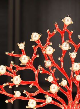 珊瑚珍珠居家办公装饰摆件