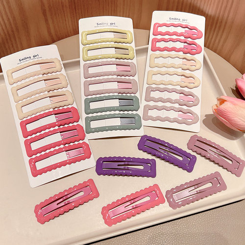 儿童简约发夹百搭女童后脑勺前额刘海碎发神器bb夹宝宝边发卡头饰 - 图3