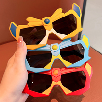 Childrens sunglasses Cool handsome boy Cartoon Transformers Sunglasses Baby   Up Toys Shade and Not Hurt Glasses