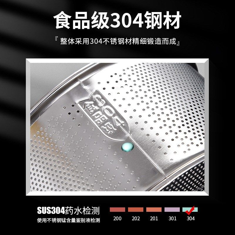 螺蛳粉炸蛋模具油炸锅304不锈钢深锅家用带滤网丝粉省油小炸锅,淘宝优惠券,粉丝福利购,淘宝优惠卷