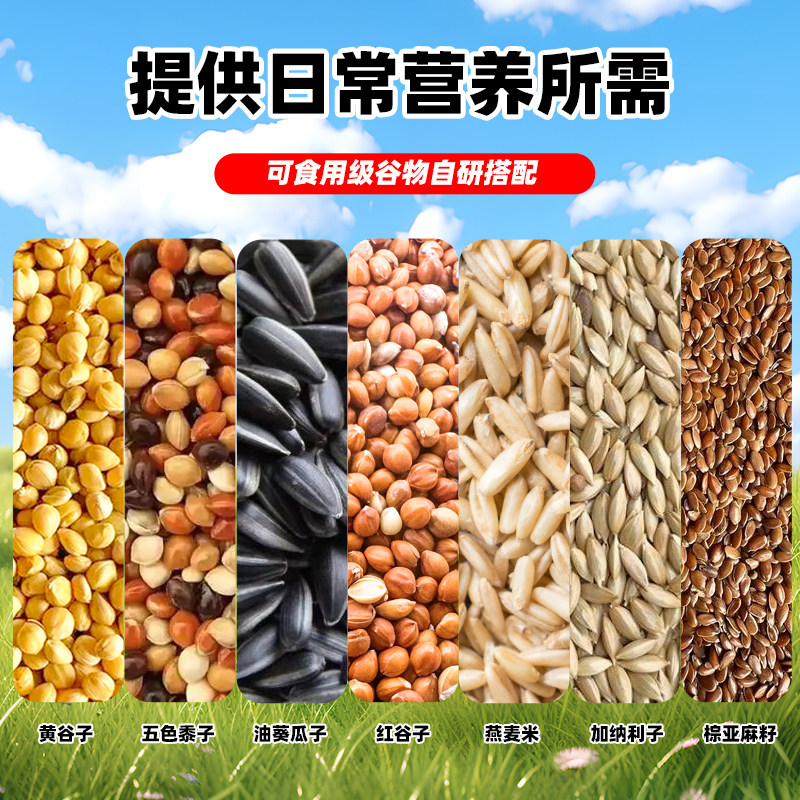 鹦鹉鸟粮饲料虎皮牡丹玄凤小太阳鹦鹉粮食专用谷子混合粮小鸟食物,淘宝优惠券,粉丝福利购,淘宝优惠卷