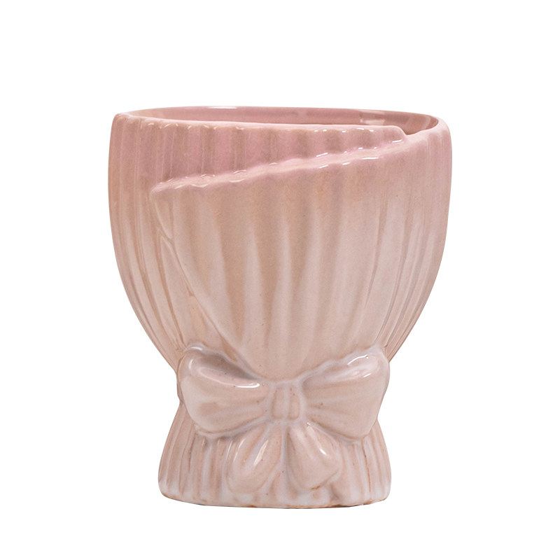 渐变蝴蝶结多肉花盆可爱卡通手捧花创意陶瓷家用肉肉专用精致盆栽,淘宝优惠券,粉丝福利购,淘宝优惠卷