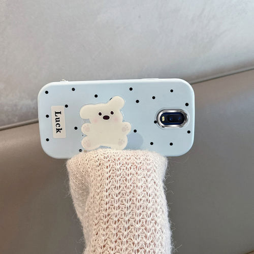 适用于oppor17手机壳波点PBEM00小狗带支架0pp0r17可爱opr蓝色opoor防摔套oopor软壳女poopr/PBEMOO创意卡通 - 图2