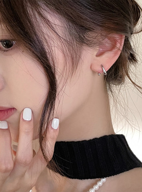 S999纯银水滴耳环女小众设计
