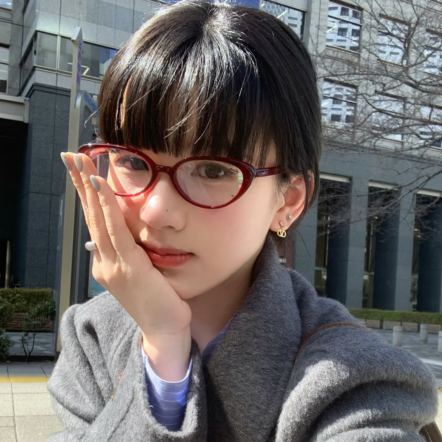 复古红色猫眼眼镜女椭圆小框高级感防蓝光小脸近视可配度数眼睛框,淘宝优惠券,粉丝福利购,淘宝优惠卷