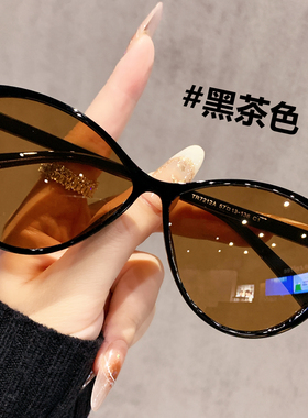 复古玳瑁猫眼墨镜女2025新款偏光