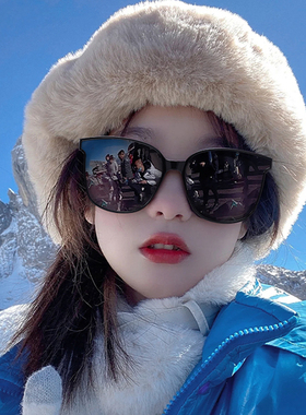 墨镜雪地护目镜女士登山防雪盲滑雪防紫外线东北冬天偏光太阳眼镜