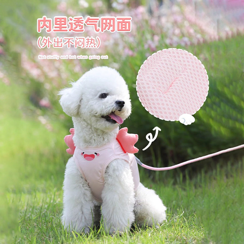 猫咪牵引绳背心式衣服小型犬幼犬遛猫绳猫链溜猫用宠物胸背带狗狗,淘宝优惠券,粉丝福利购,淘宝优惠卷