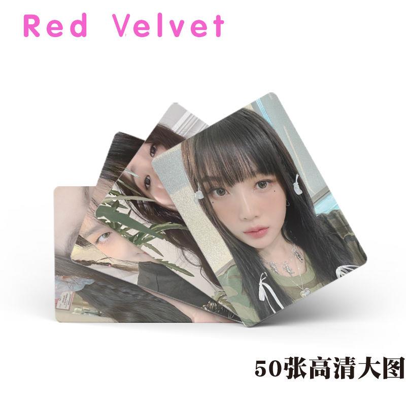 redvelvet小卡红贝贝裴珠泫Irene周边50张拍立得新专辑镭射lomo卡-图1