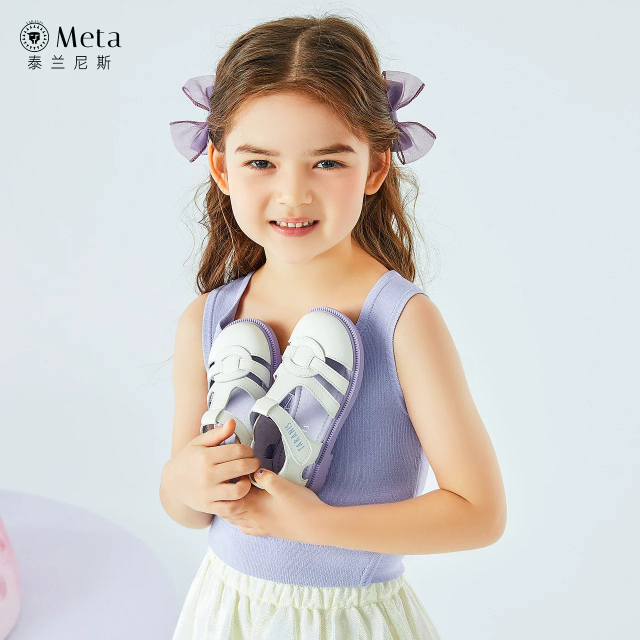 泰兰尼斯夏季新款童鞋女童凉鞋防滑软底透气纯色儿童鞋子公主凉鞋