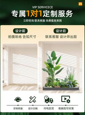 入口玄关植物造景人造绿色植物楼梯窗微景观入口转角摆件苔藓软装