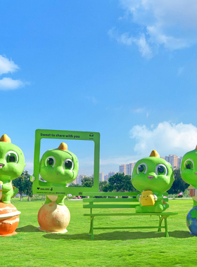 发光景区售楼部新年蛇玻璃钢2025