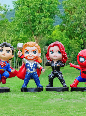 卡通蜘蛛侠玻璃钢雕塑