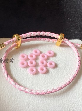 直播热卖过年转运珠手绳穿3D硬金沙金转运珠手链八字扣可调节手环