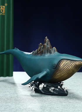 鲸山招财创意工艺品摆件送人礼品
