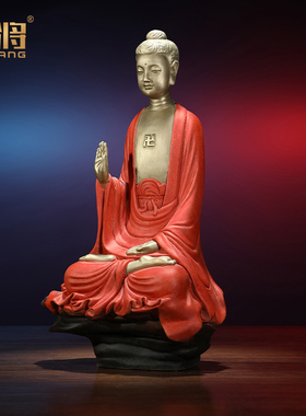 北将铜摆件释迦牟尼佛祖家居客厅