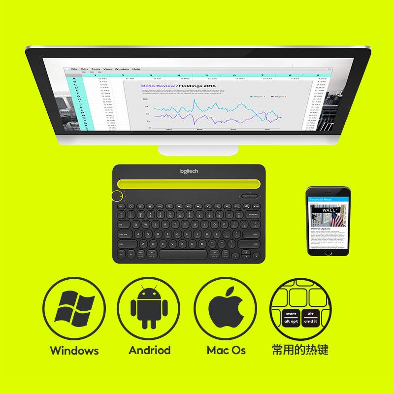 罗技K480无线蓝牙键盘笔记本iPad平板家用电脑办公小巧便携外设 - 图0