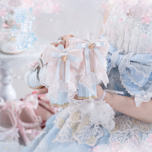 二团全款 春日樱 芝士芒芒原创樱花鞋跟甜美花嫁圆头lo鞋单鞋 - 图2