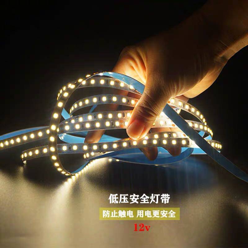 led灯带12V24V2835高亮120灯贴片3M背胶展柜吊顶照明软灯条光带条_虎窝淘