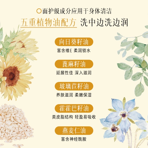 Ароматное масло для ванны с экстрактом растений для всего тела, увлажняющий гель для душа со стойким ароматом