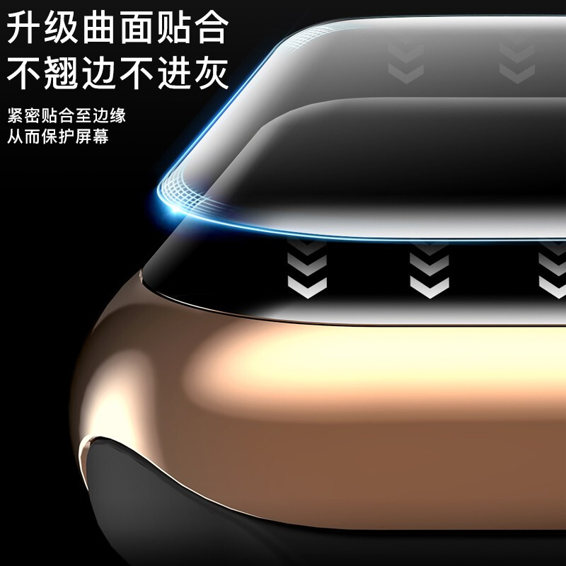 适用Apple iWatch Series9保护膜苹果手表Ultra2水凝膜S7/8曲面全覆盖S4/5/6钢化软膜SE/2防刮S1/2/3防摔贴膜-图2